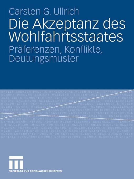 Title details for Die Akzeptanz des Wohlfahrtsstaates by Carsten Ullrich - Available